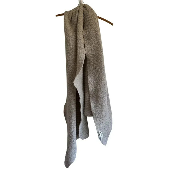 Free People Coastal Core Blanket Scarf Oatmeal Sz One Size Ribbed 23x76” - Picture 2 of 6